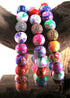 Boho Bracelet, RH Colorful Cray in Pink Blue Beach